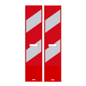 Traffic panel flat | film RA2/B | on both sides indicating left | red / white